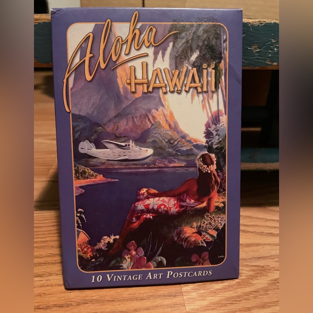 New Open Box-Hawaiian Vintage Boxed Postcards Set of 10-Vintage Art